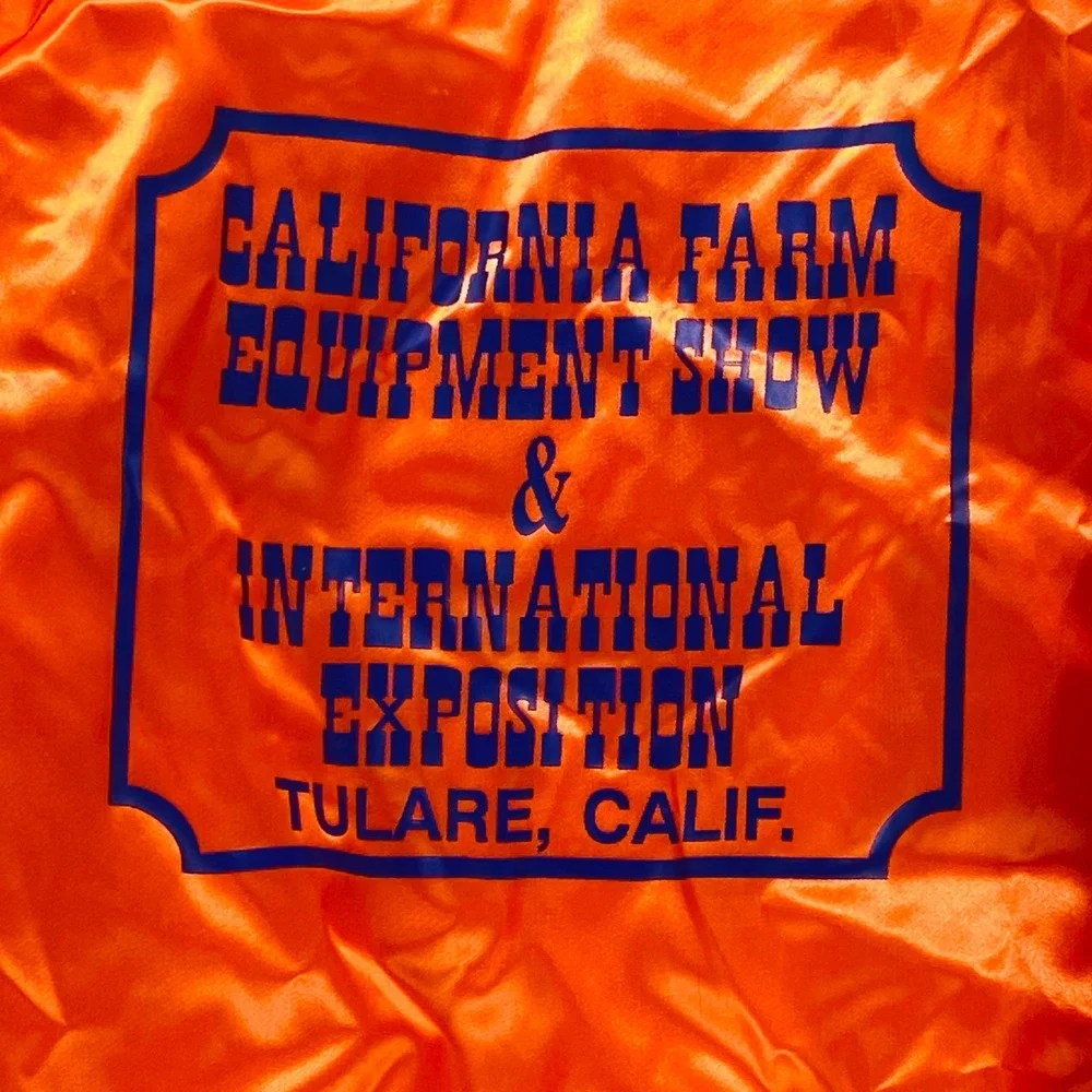 Vintage Westark Satin Jacket‎ Tulare California Farm Equipment Show 1992 2XL